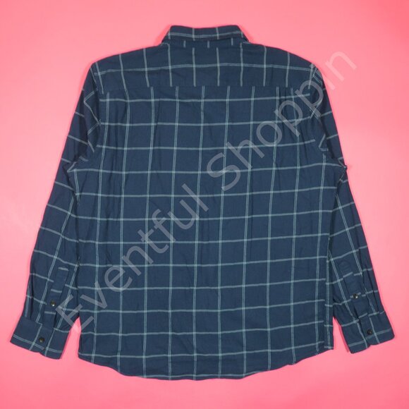 Faherty Shirt Mens XL Blue Flannel Featherweight All The Time Plaid Long Sleeve - Picture 3 of 6